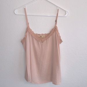 Satin pink Hollister tank